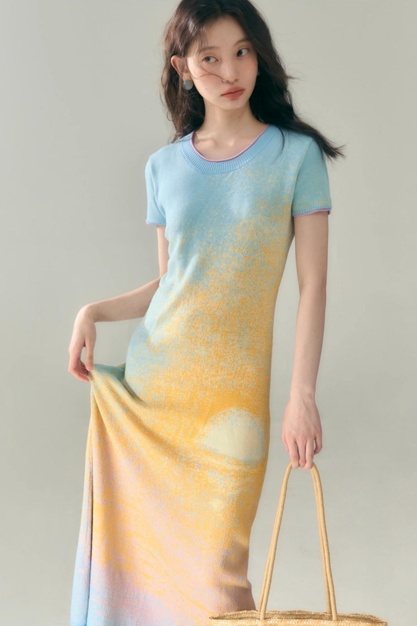 Hand-Painted Knit Dress