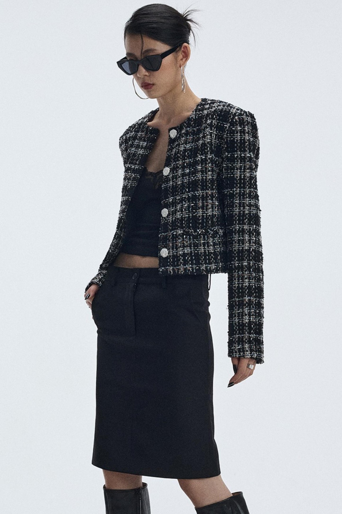 Plaid Tweed Jacket