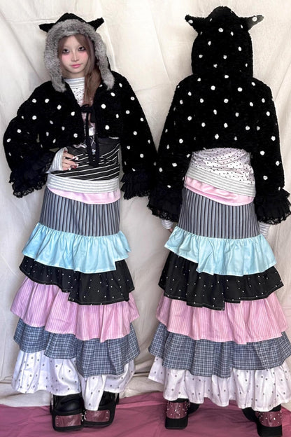 Original Design Cat Ear Plush Short Coat