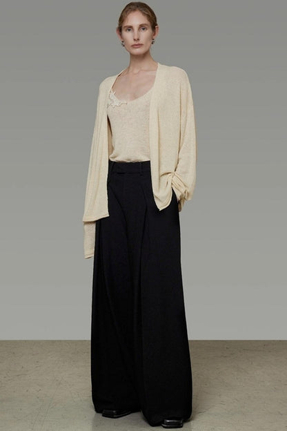 Knitted Suspender Two-Piece Top Set