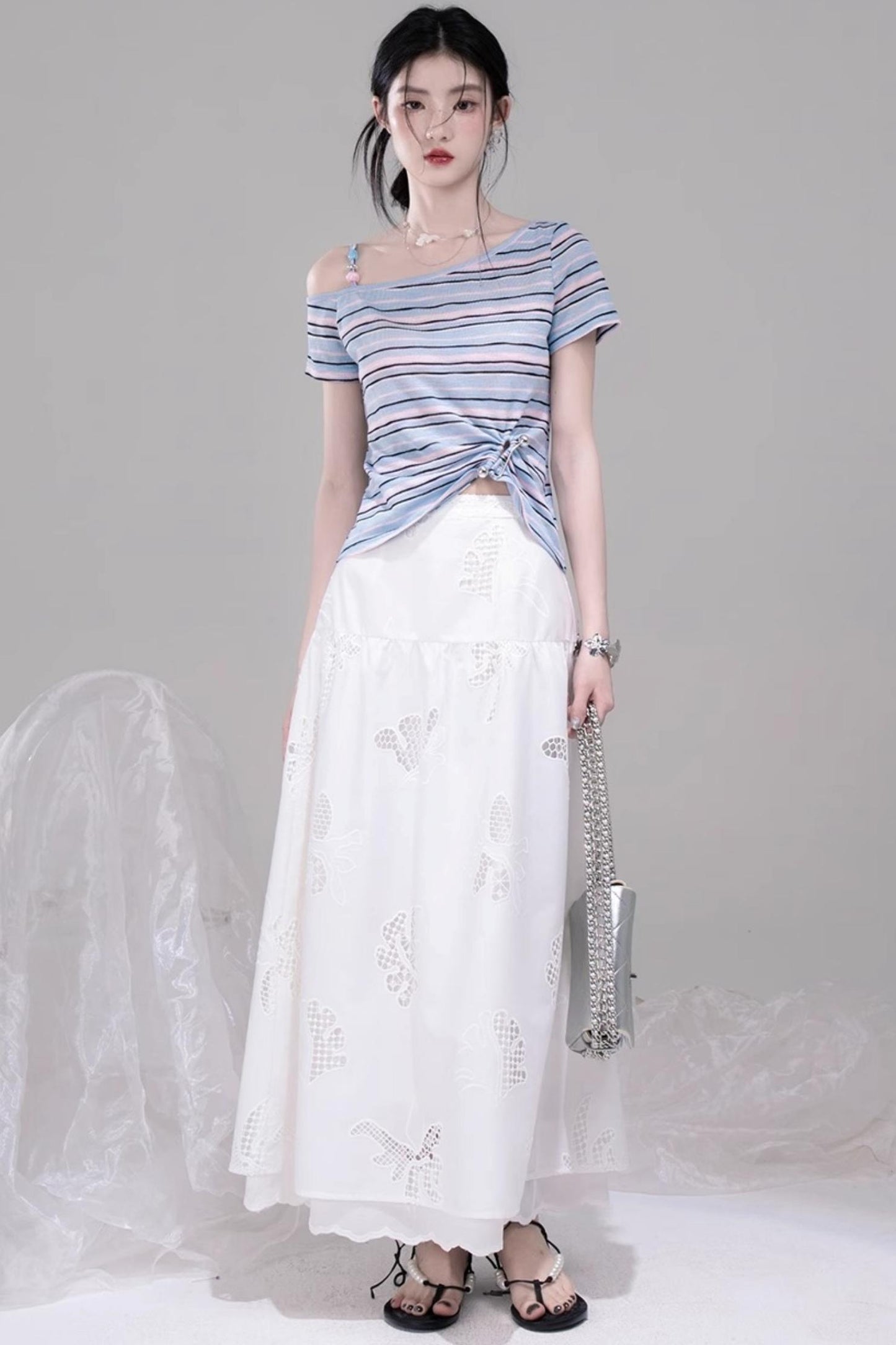 Twisted Stripe Raglan Tee