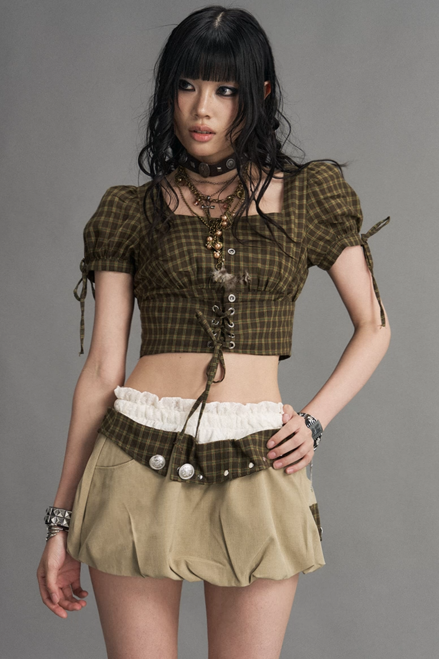 Retro Patchwork Floral Skirt
