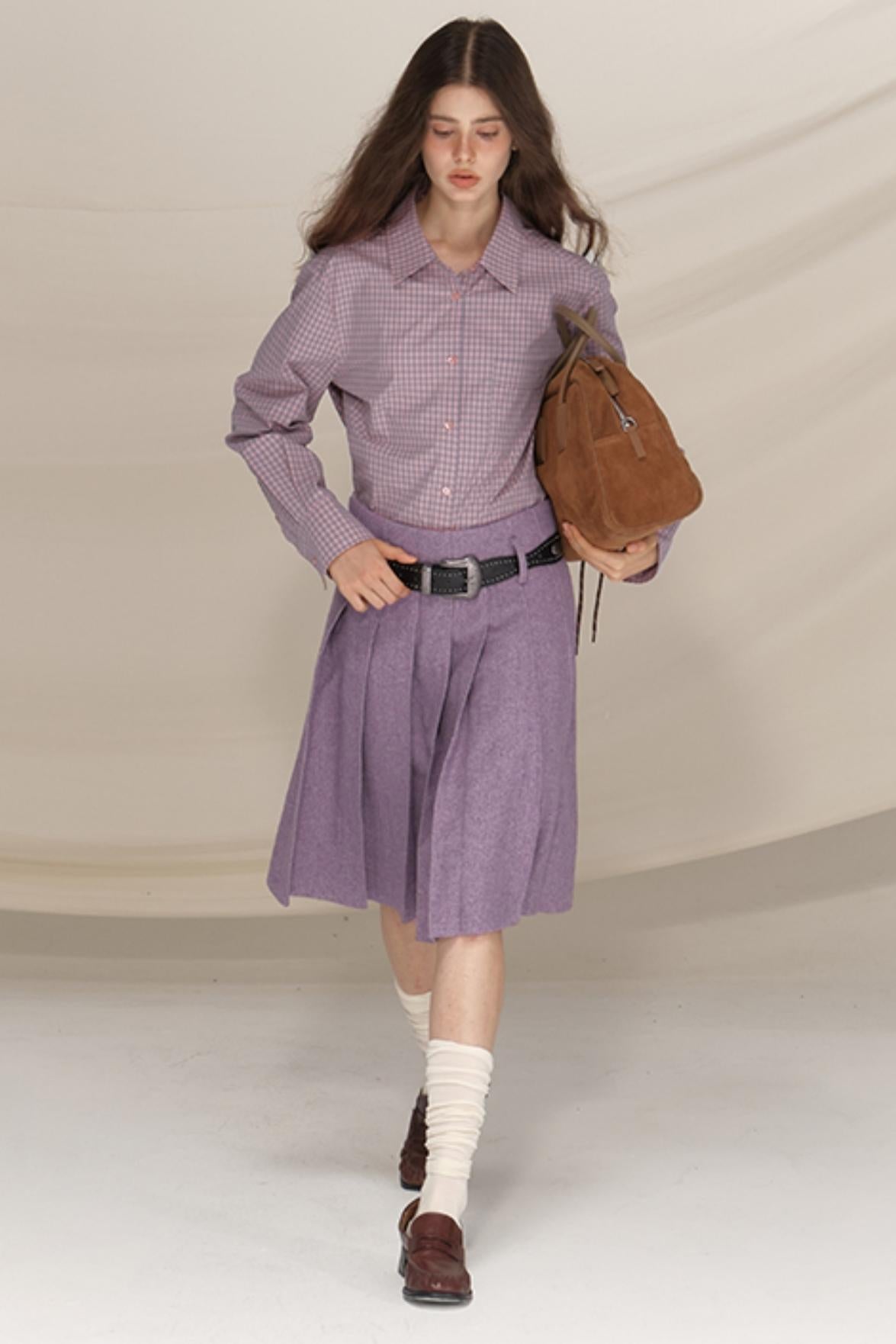 Soft Light Checkered Shirt