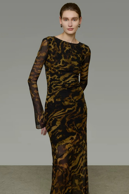 Elegant Leopard Print Dress