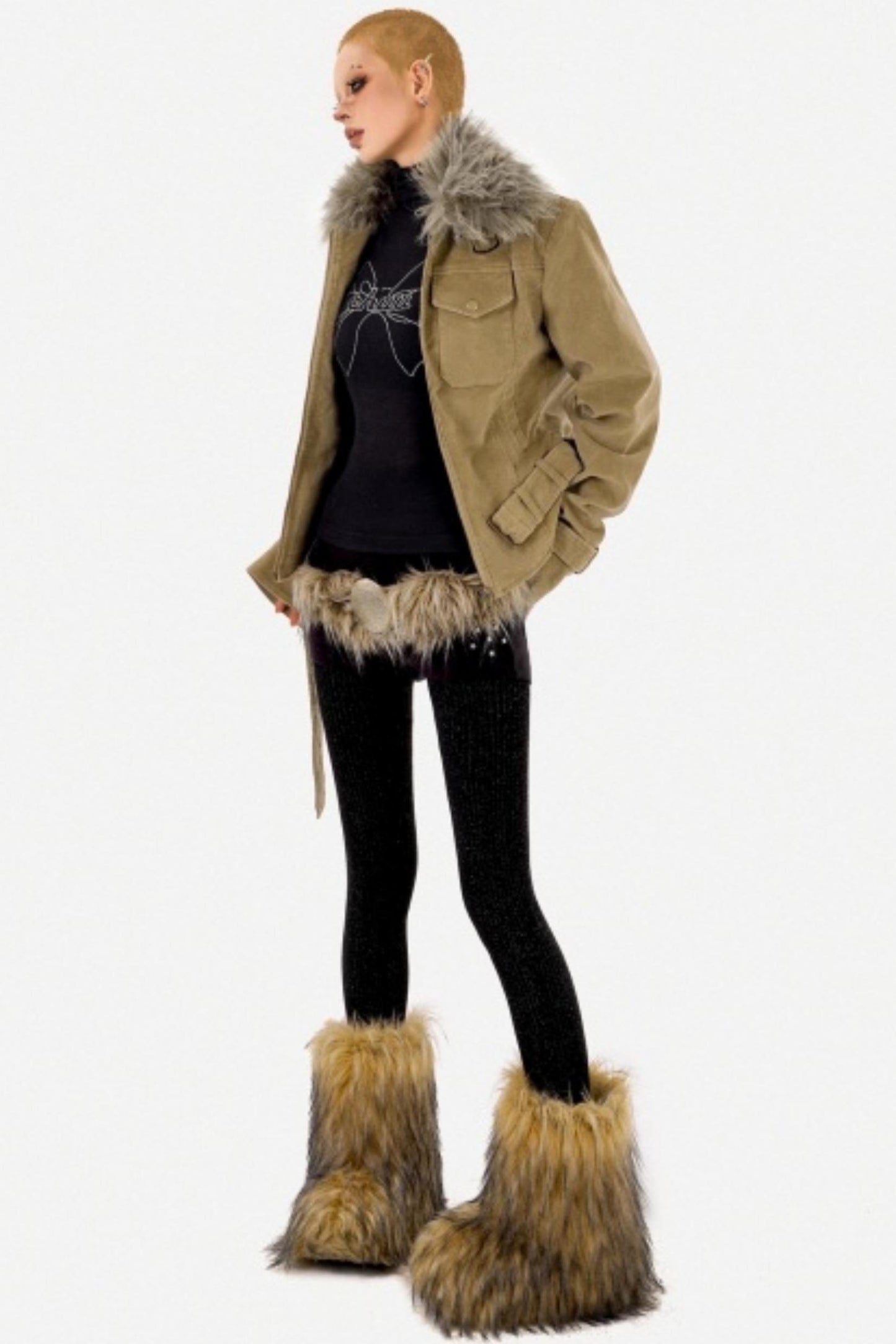 Retro Fur Collar Jacket