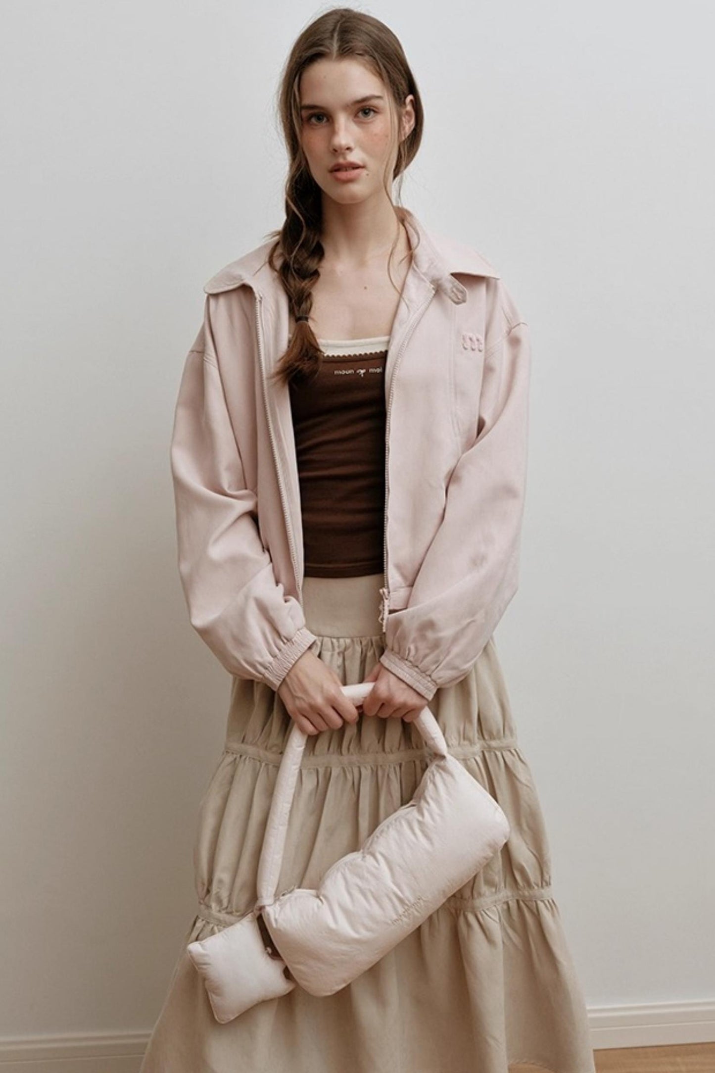 Faux Suede Embroidery Jacket