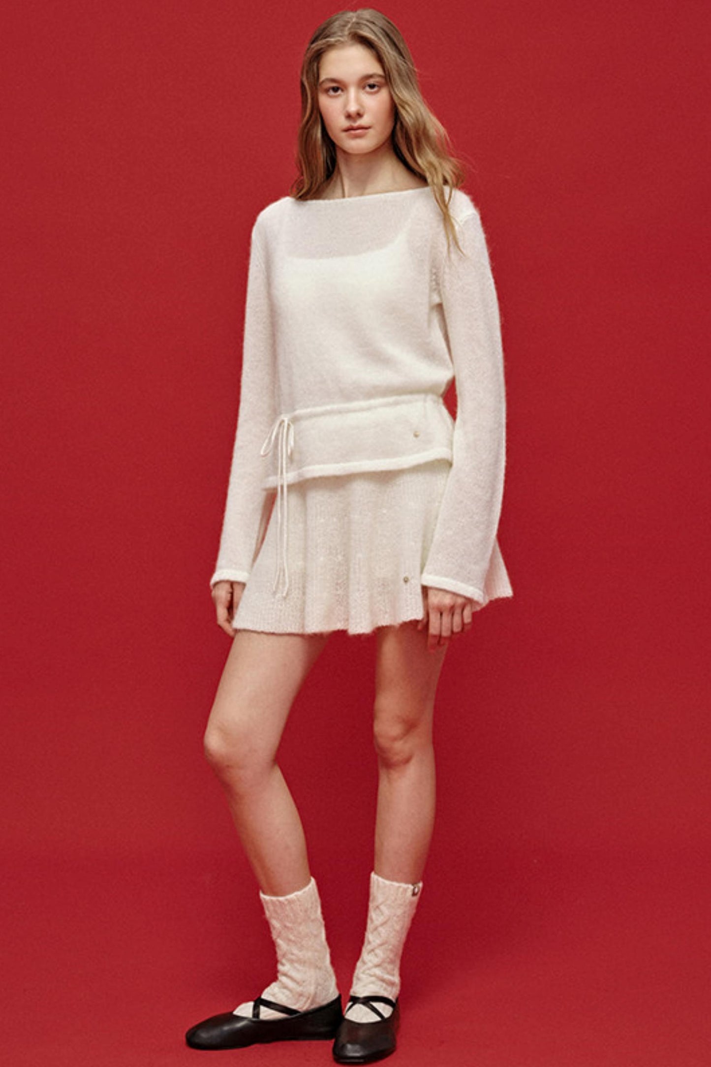 Misty Knit Sweater Skirt Set-Up