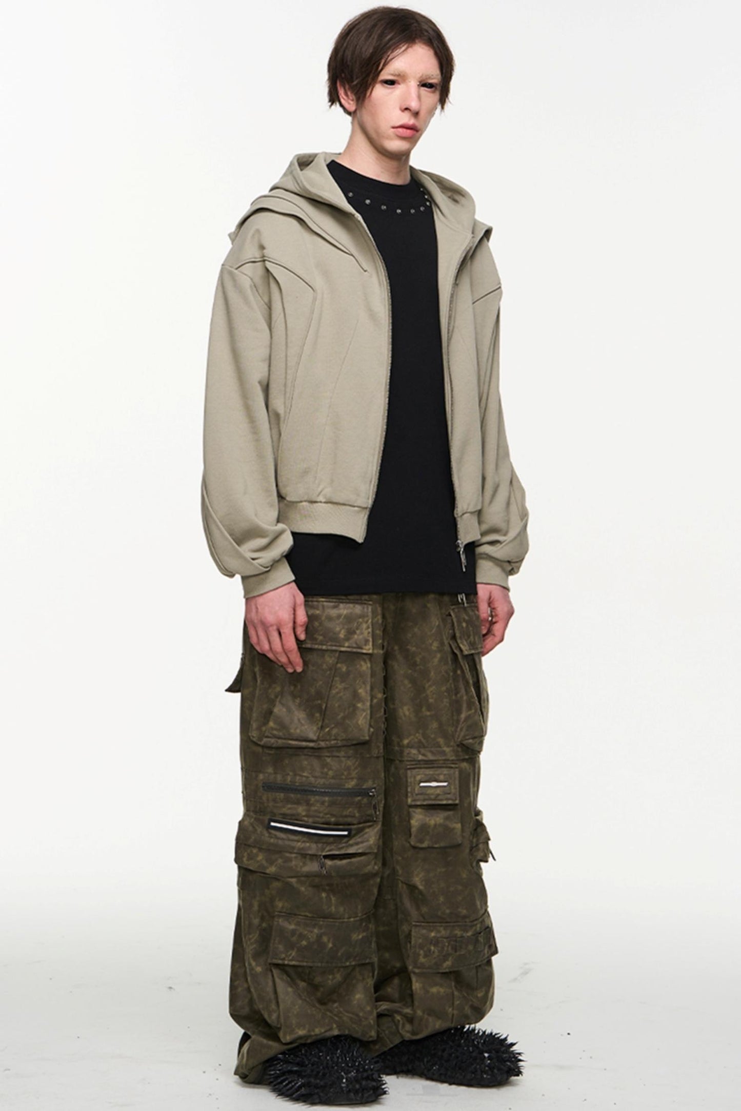 Layered Hoodie Jacket