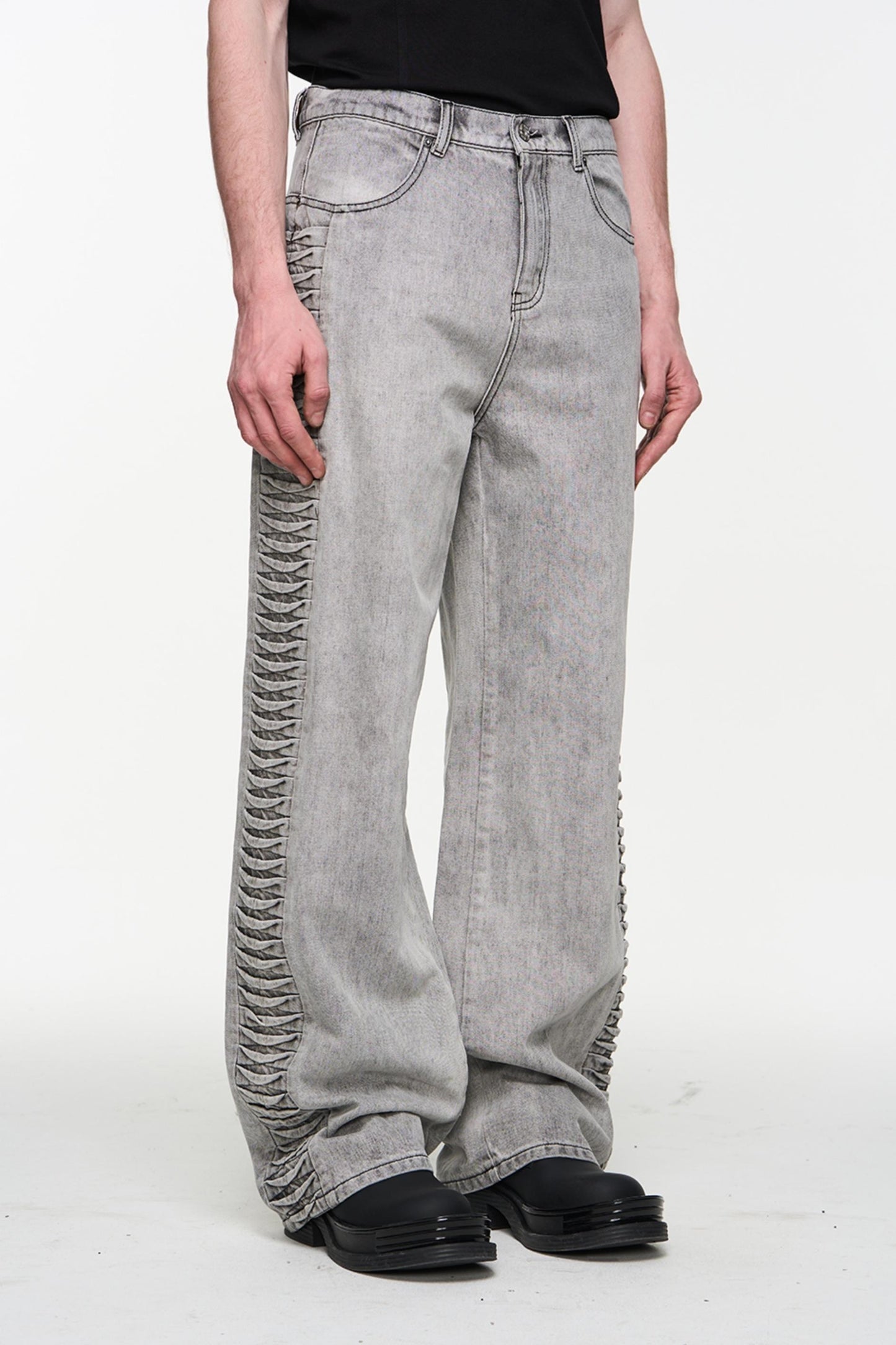 Relaxed Straight Denim Trousers