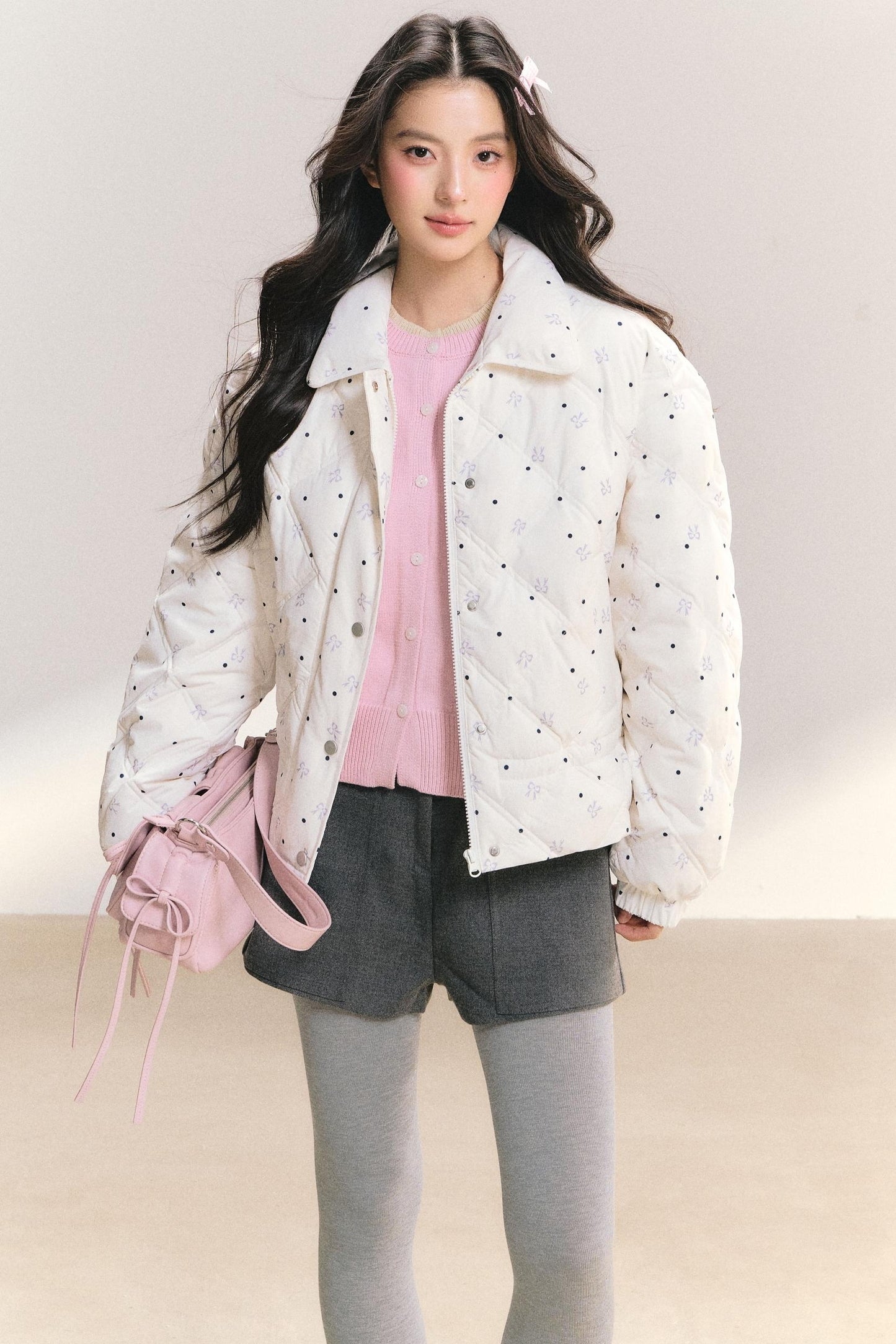 Lace Collar Down Jacket