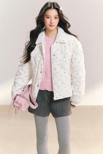 Lace Collar Down Jacket