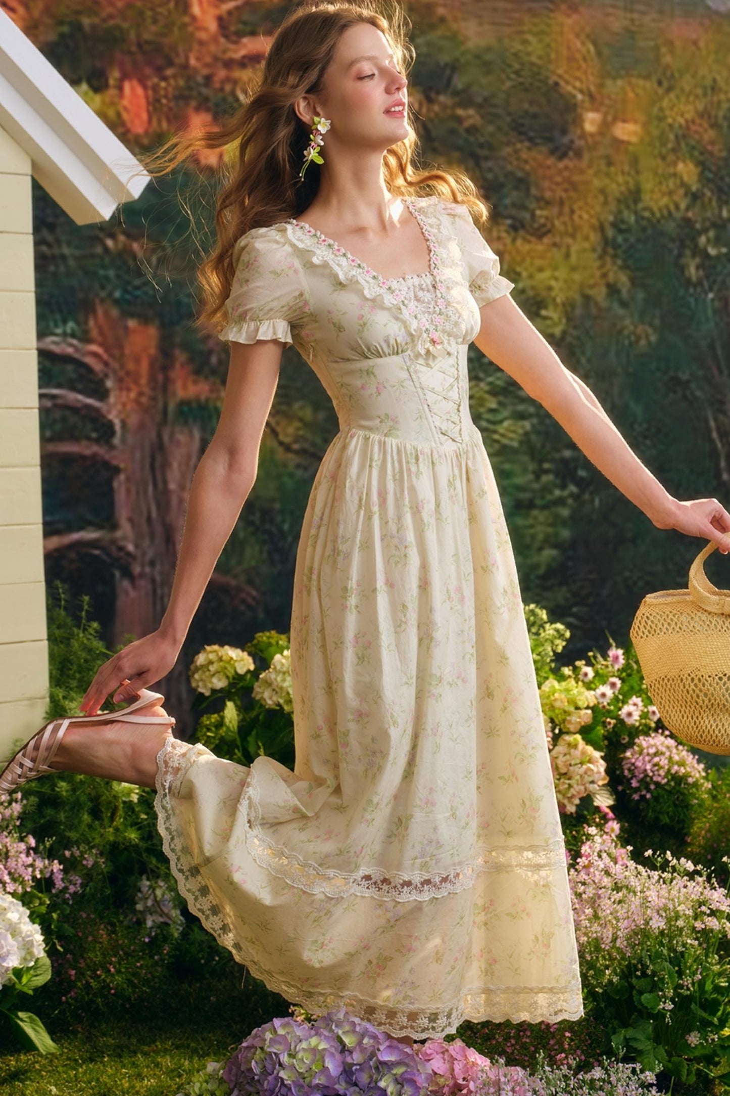 Summer Floral Lace Dress