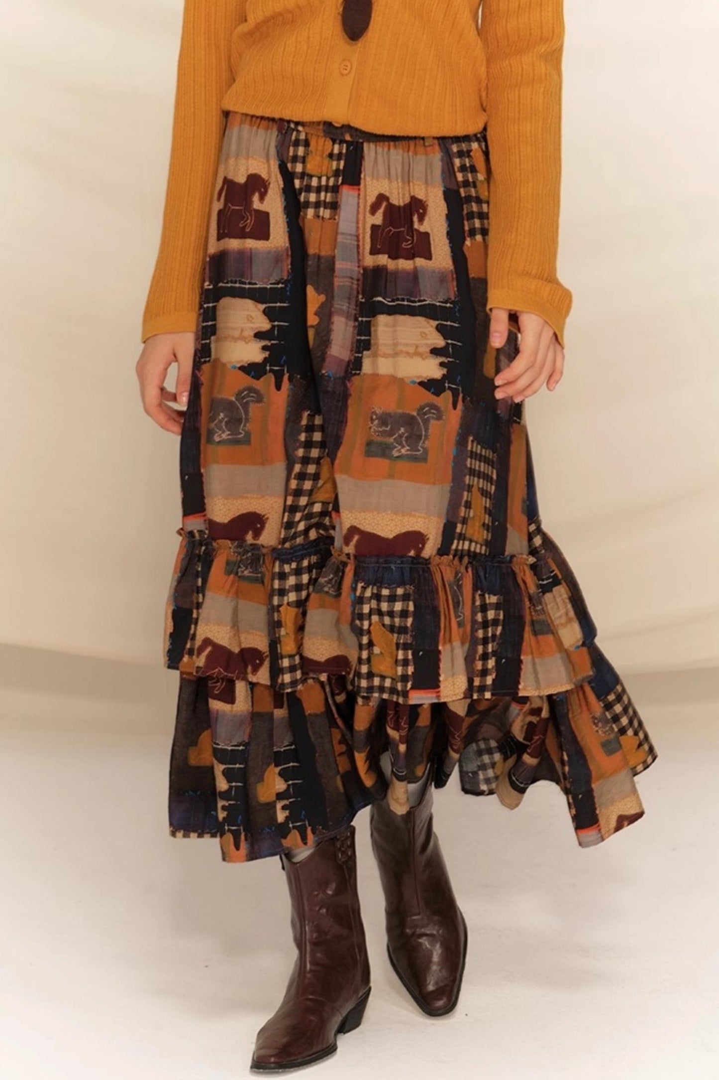 Vintage Pine Cone Sweater Skirt Set-Up