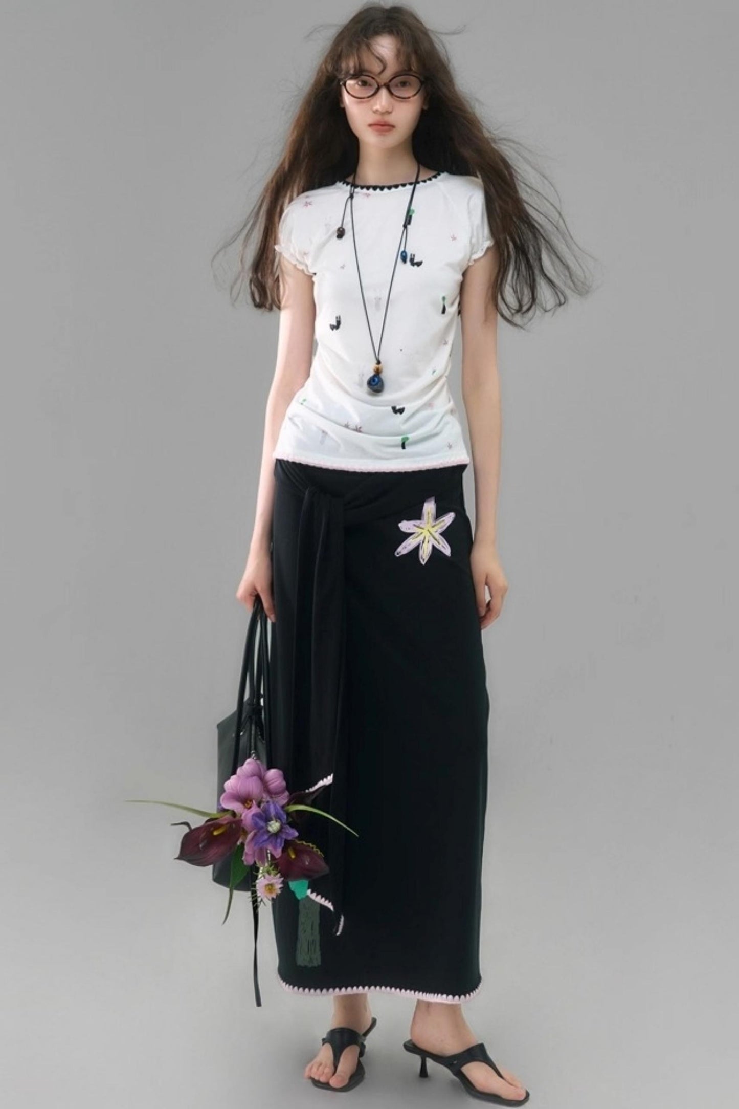 Star Flower Tencel Skirt