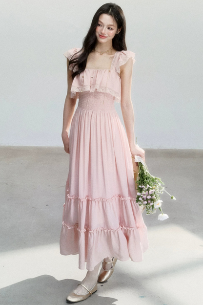 Robe d'été en dentelle patchwork