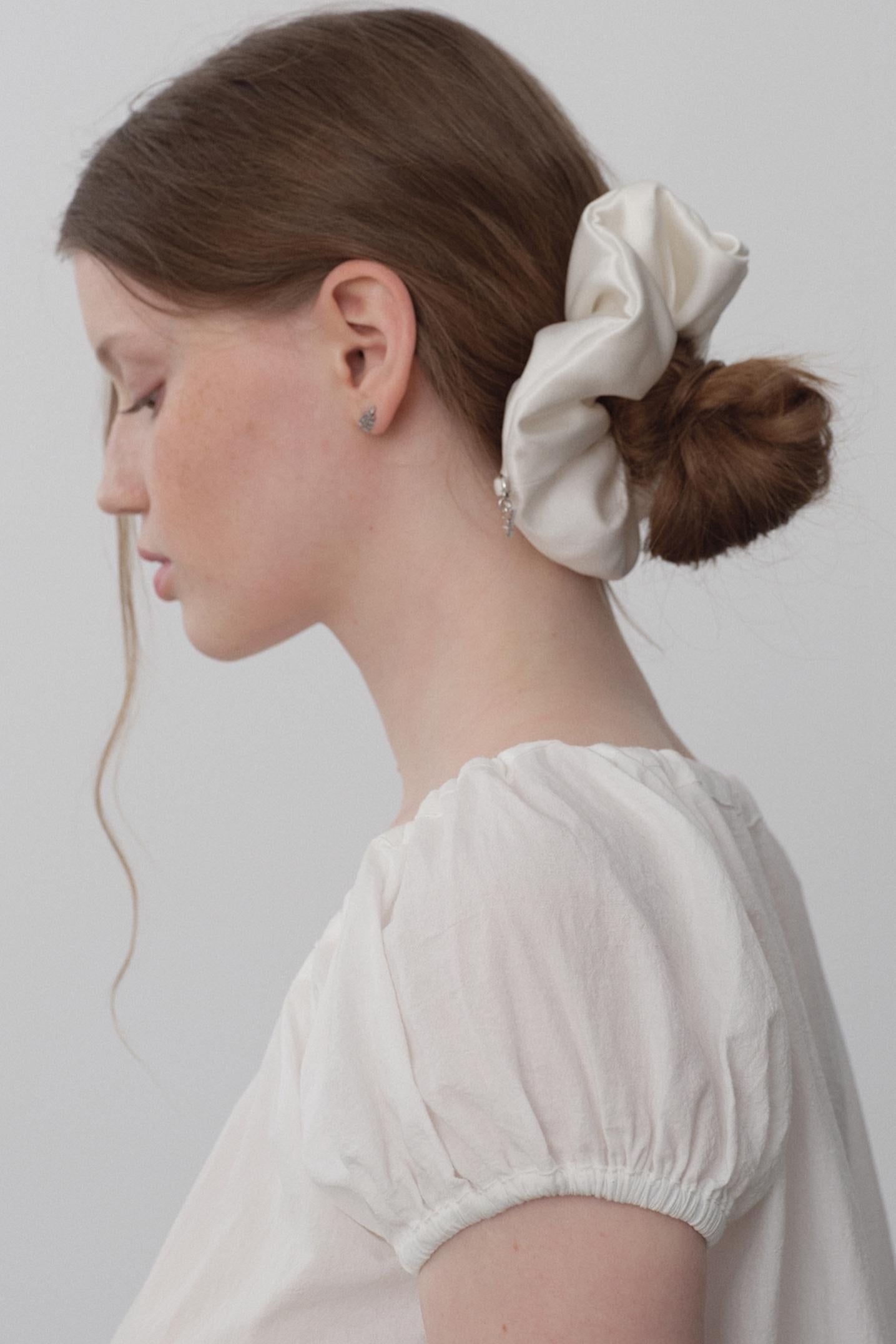 Satin Marble Hair Ribbon