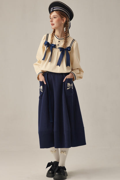 Elegant Floral Midi Skirt