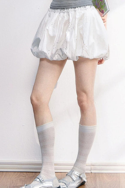 Water Drop Embroidered Top and Skirt Set-Up