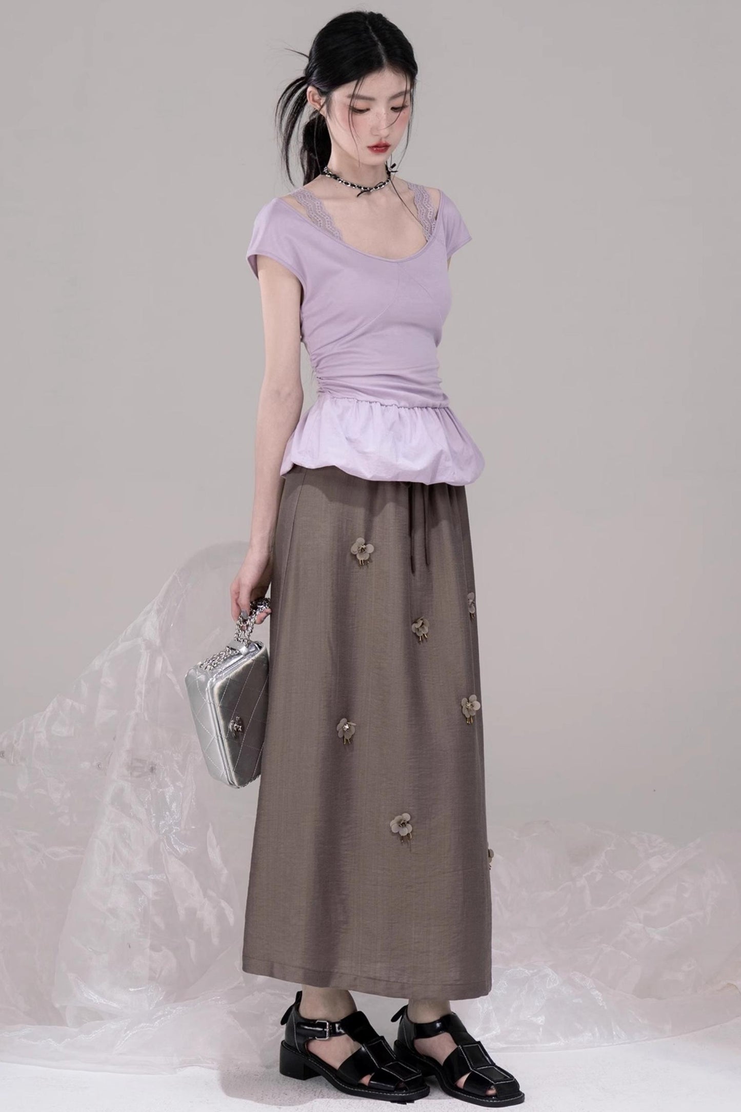 Silk Tomato Mist Top