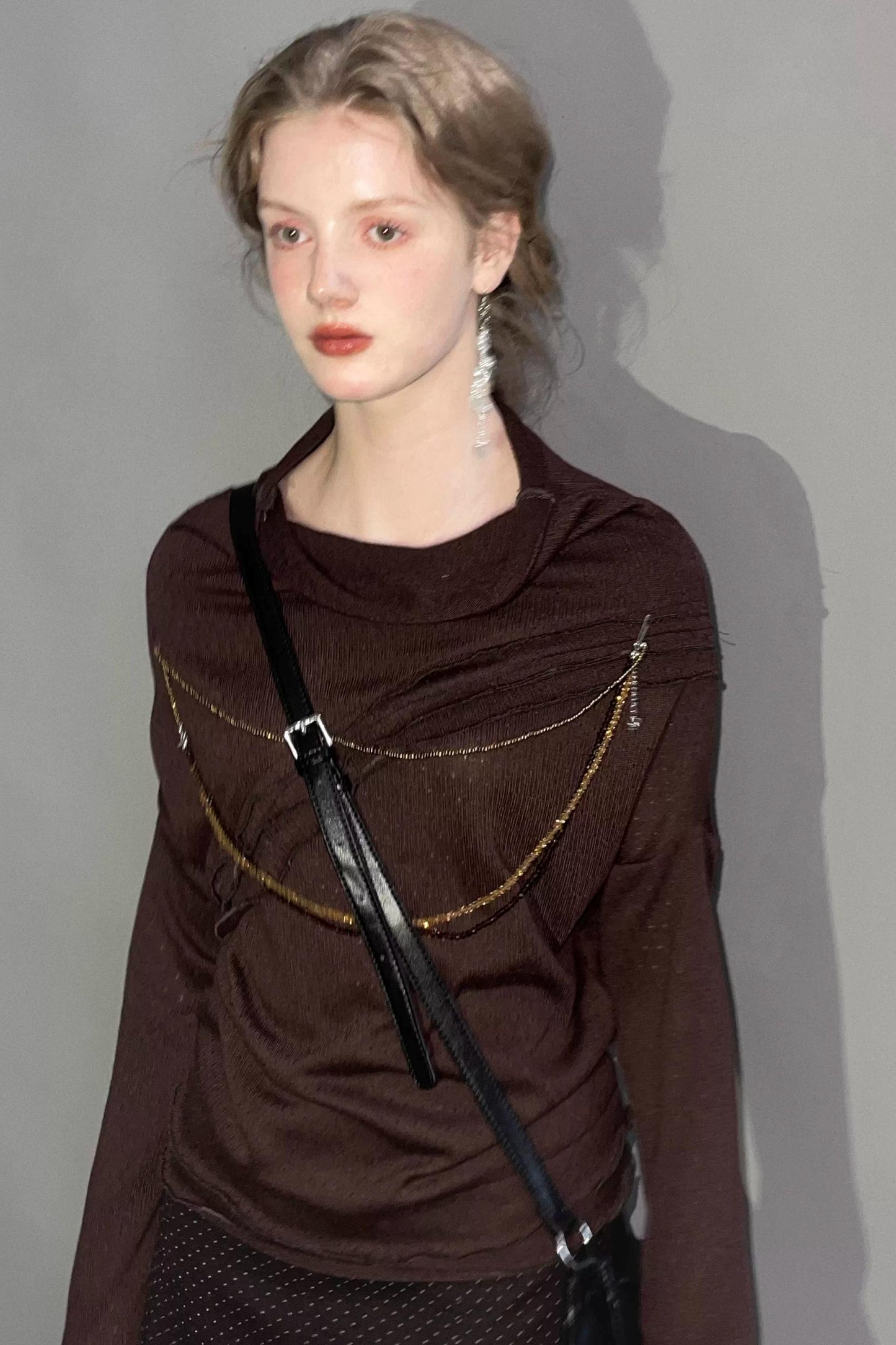 Off-Shoulder Knit Sweater