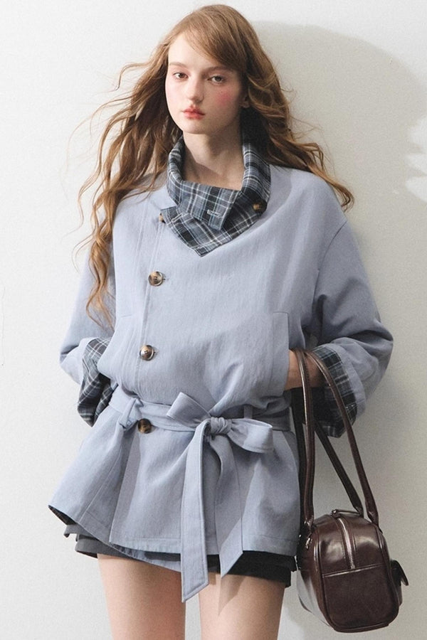 Vintage Loose Tunic Trench Coat