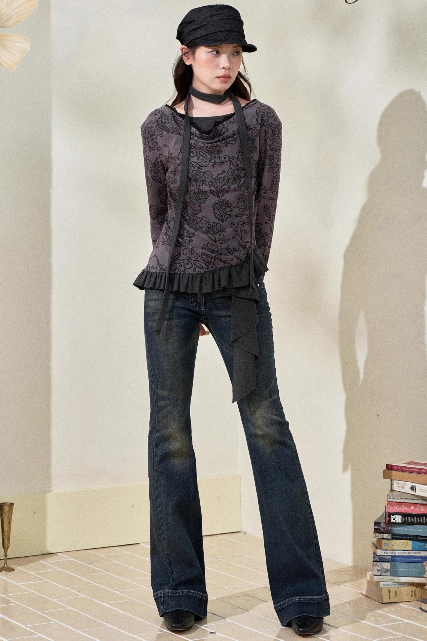 Blue Vintage Slim Denim Trousers