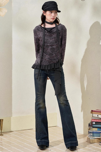 Blue Vintage Slim Denim Trousers