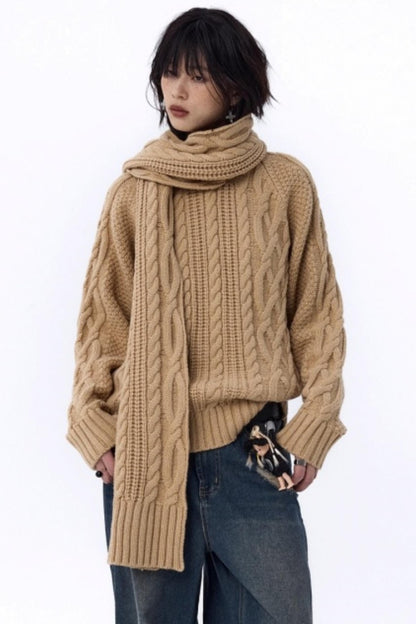 Vintage Paris Gray Knit Scarf