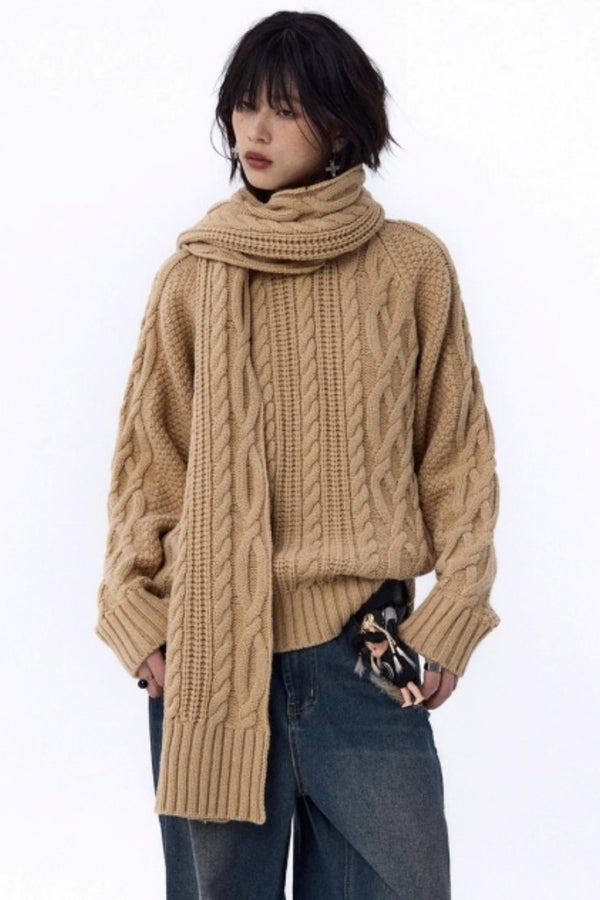 Vintage Paris Gray Knit Scarf