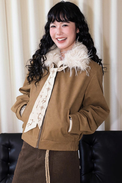Before Sunrise Fur Collar Jacket