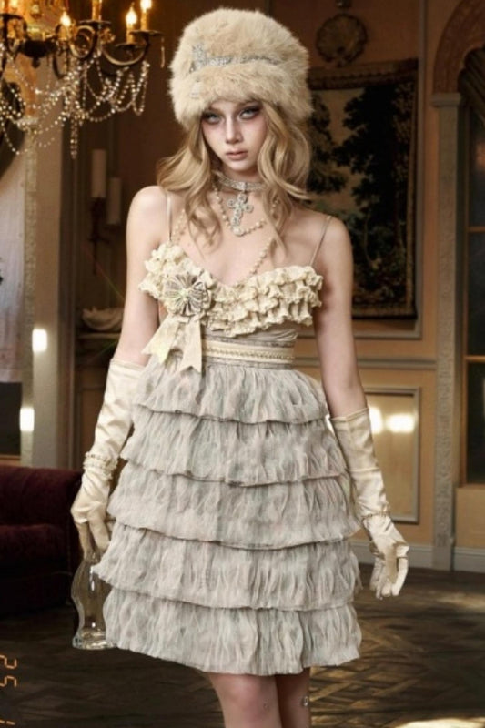 Slavic Lace Cake Dress Set-Up