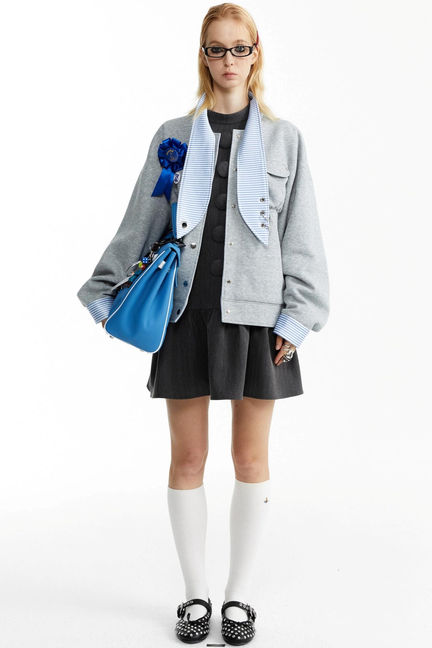 Rabbit Collar Sweatshirt Jacket