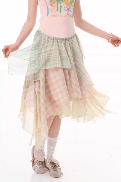 Cherry Blossom Chiffon Skirt