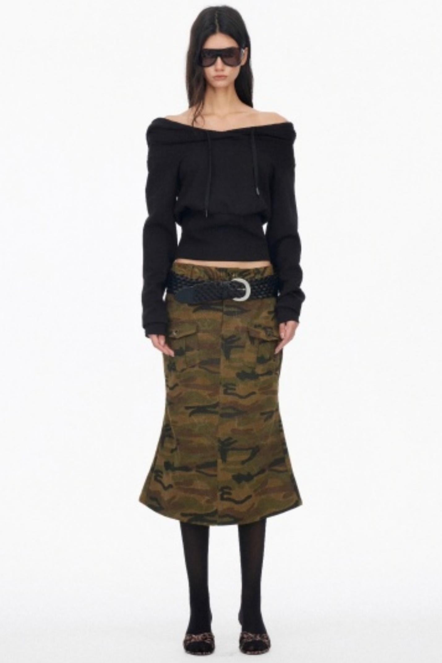 Slim One Shoulder Hoodie