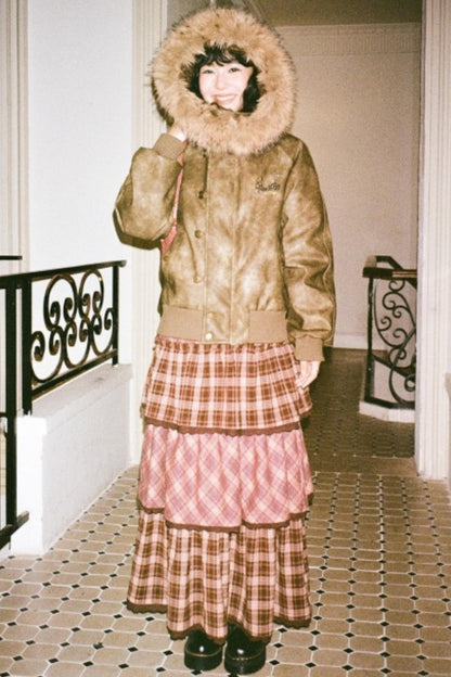 Caramel Hazelnut Lace Skirt