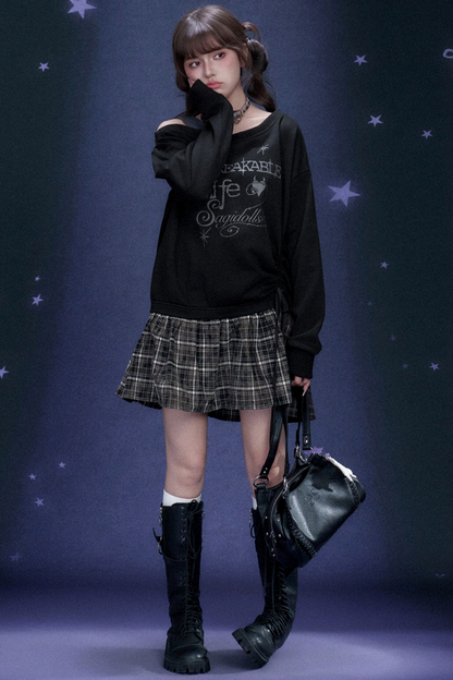 Dark Graffiti Sweatshirt Dress