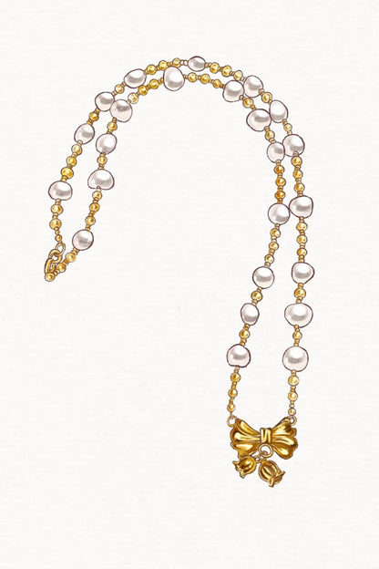 Butterfly Pearl Necklace
