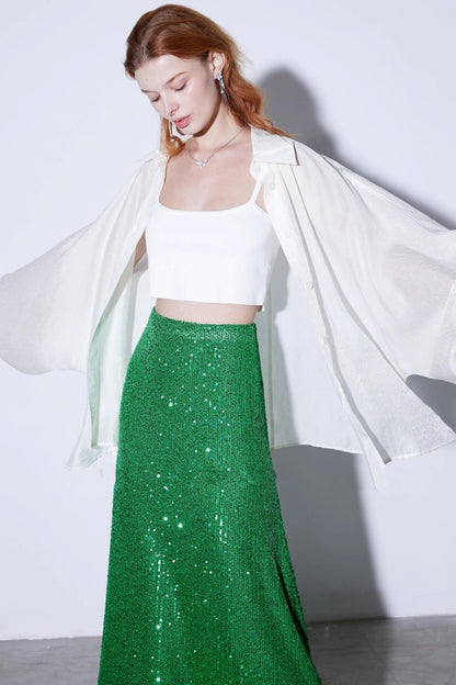 Sequin Knitted Skirt