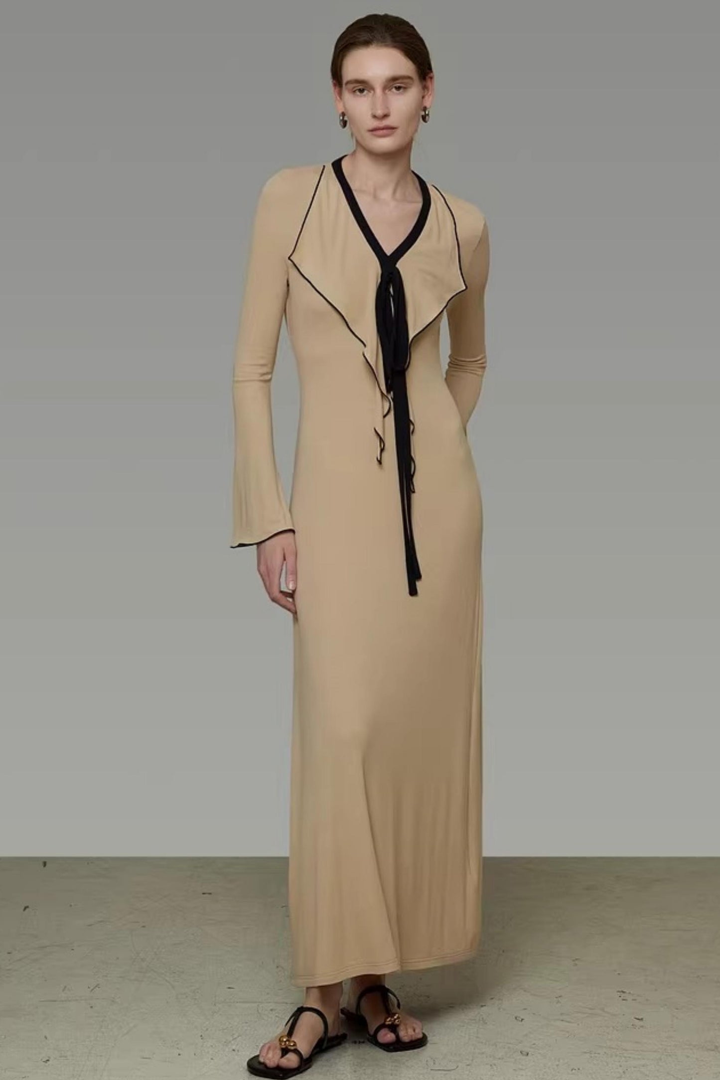 Color-Blocked Tie Dress