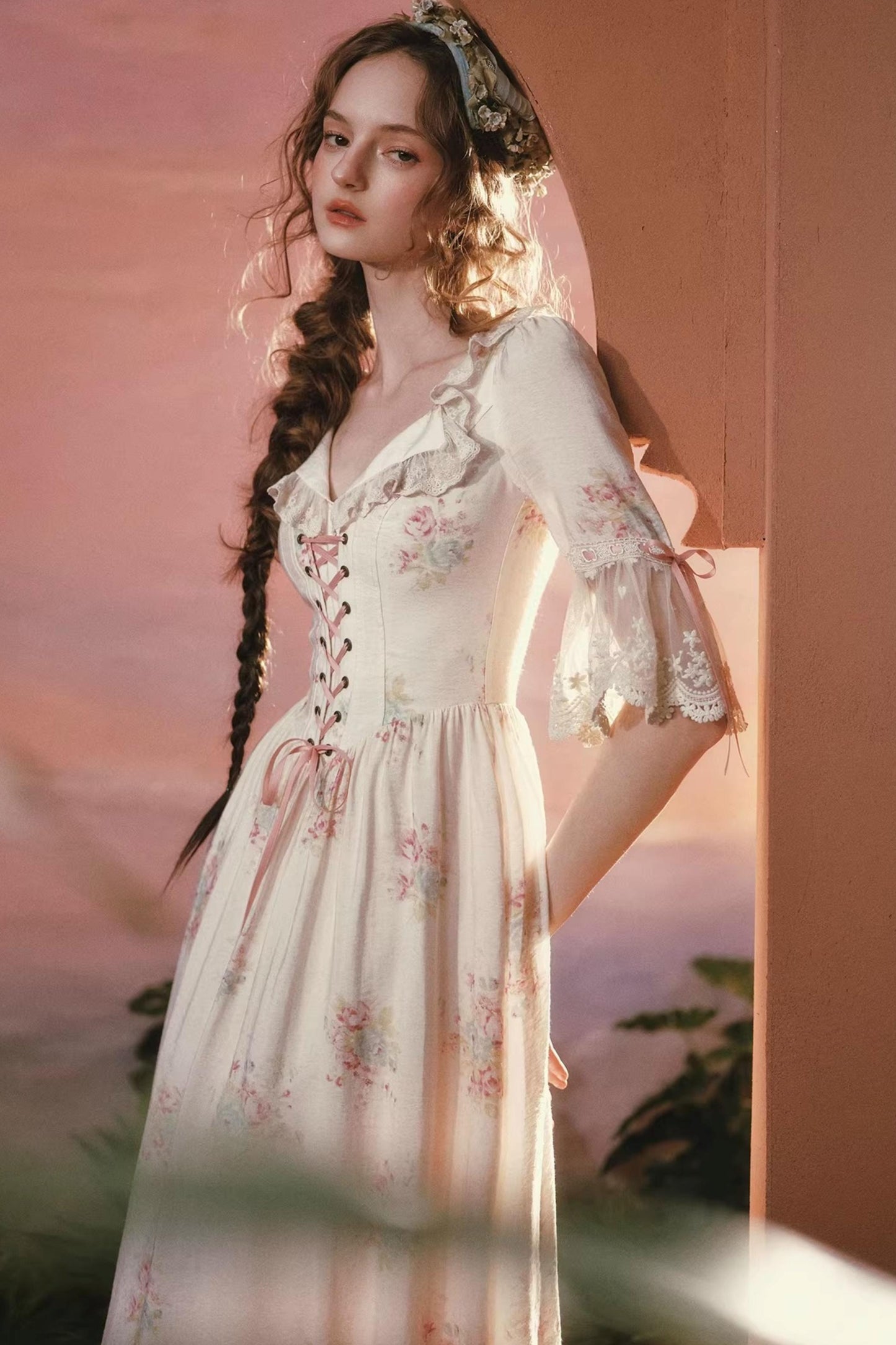 Pink Floral Dress