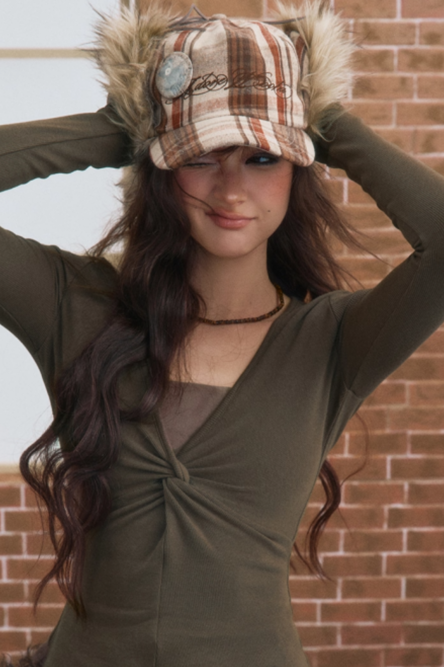 Winter Plush Baseball Cap