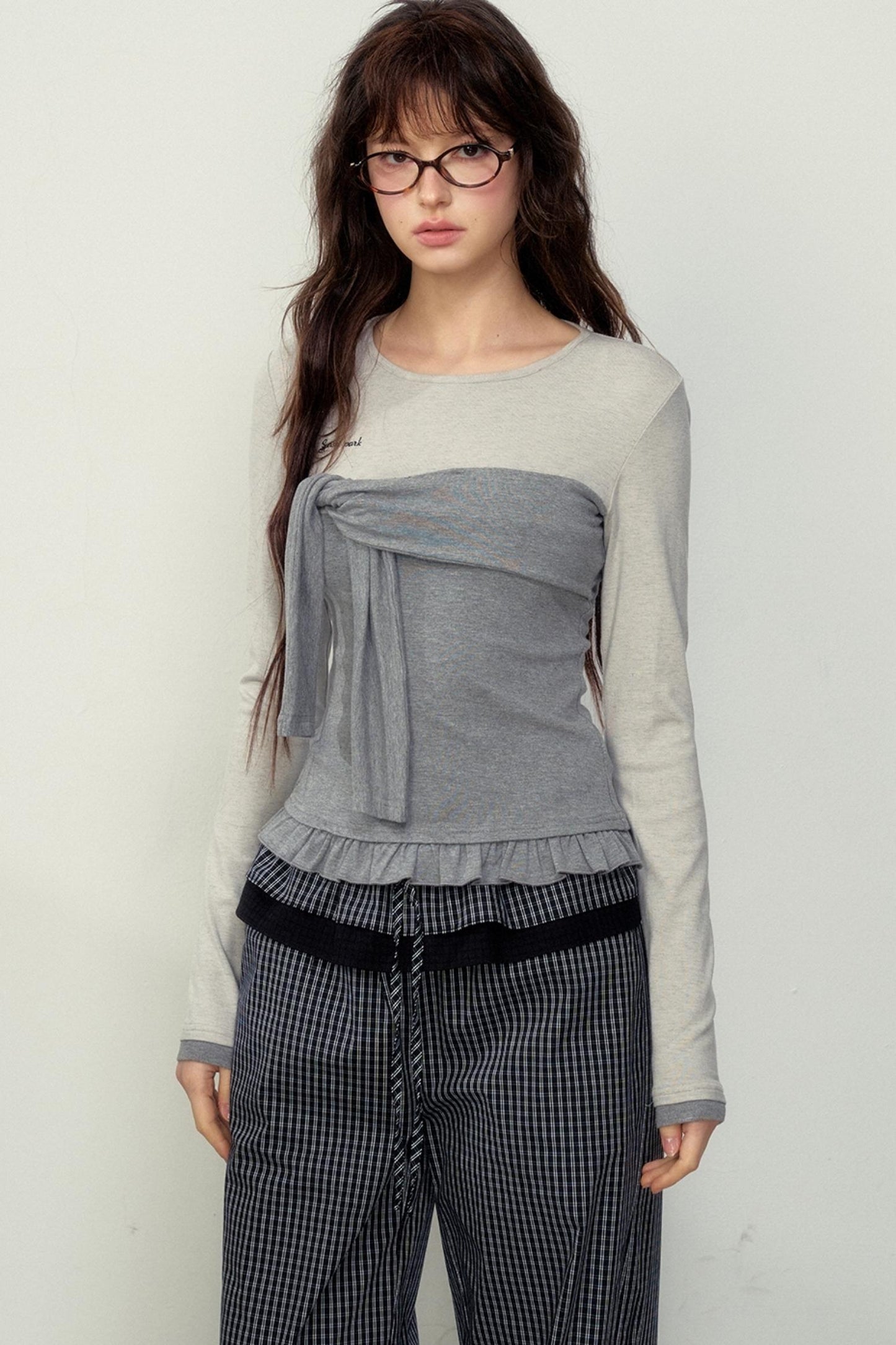 Slim Fit Two-Layer Top