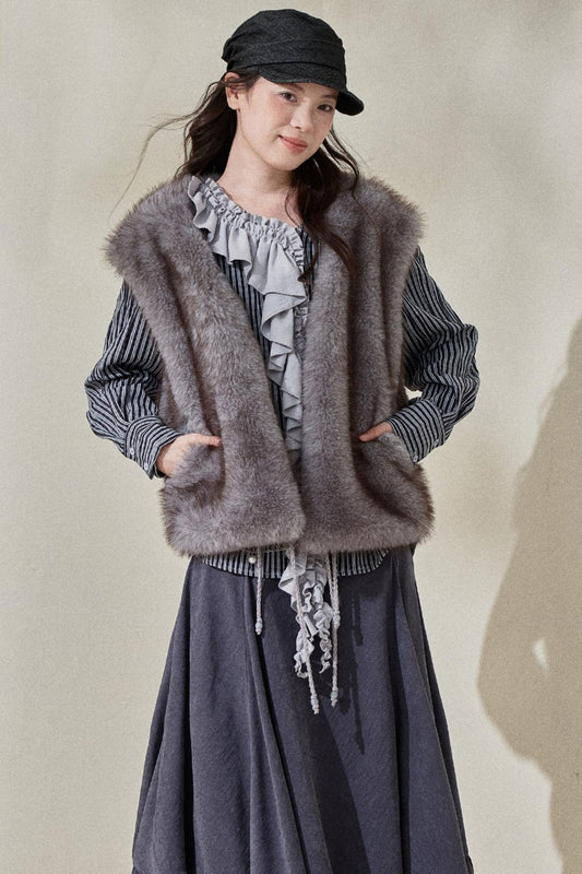 Eco-Friendly Faux Fur Vest