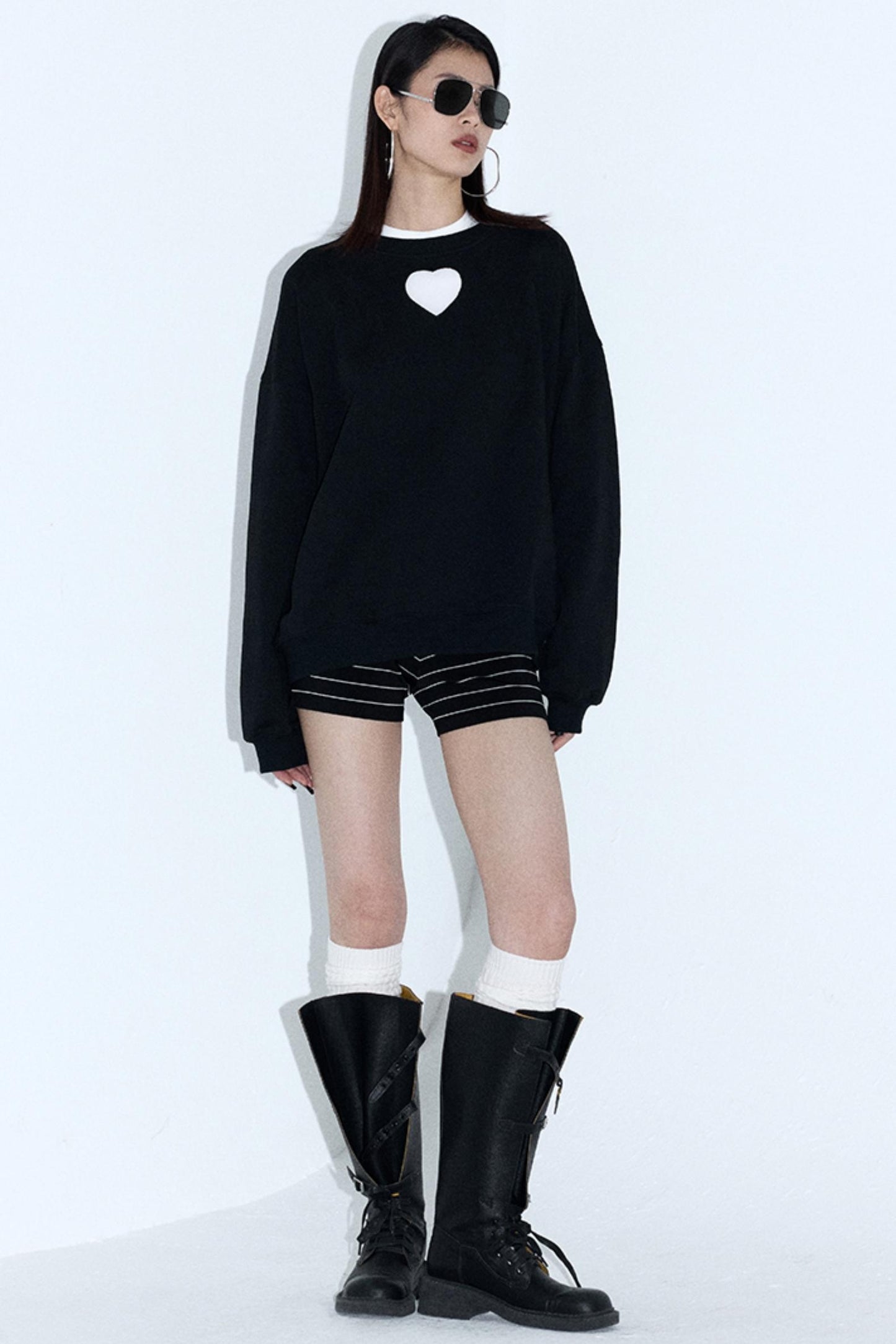 Embroidered Hollow Heart Top