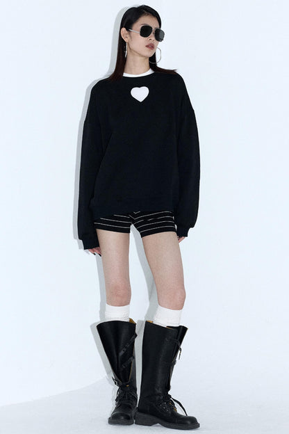 Embroidered Hollow Heart Top