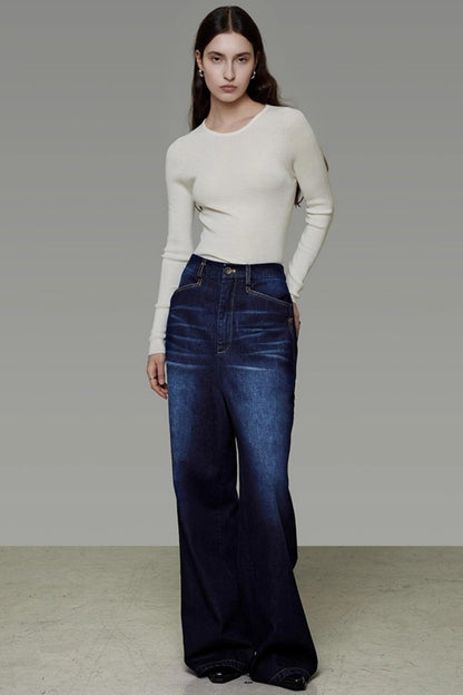 Vintage Winter High-Waisted Slimming Jeans