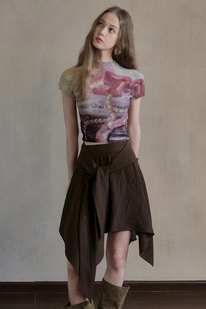 Monet's Pearl Pleated Top