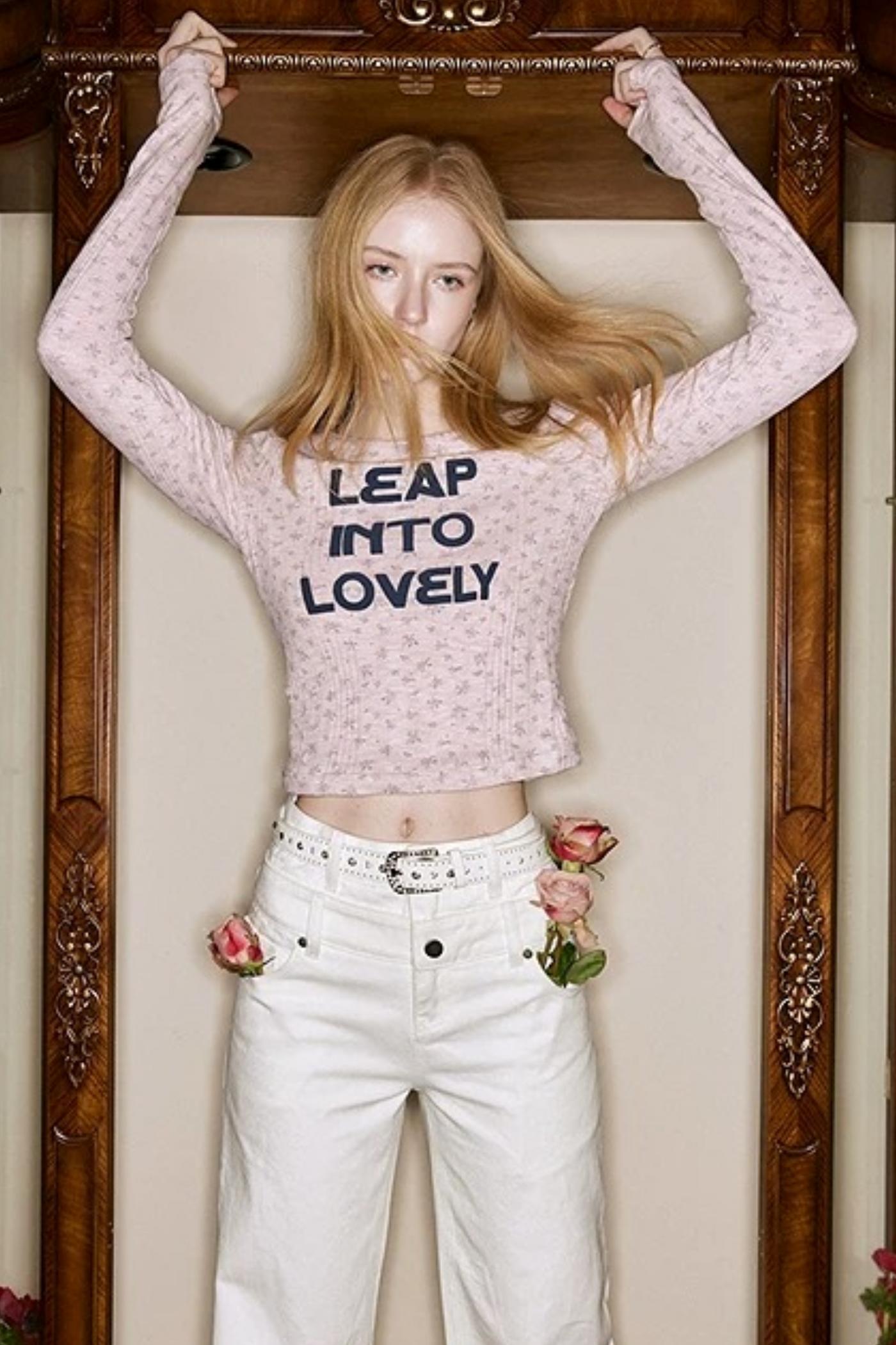 Pink Floral Slim-Fit Sweater