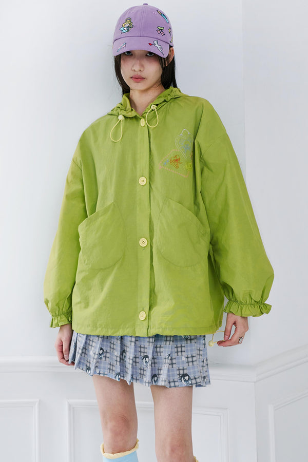 Vibrant Green Bear Hoodie