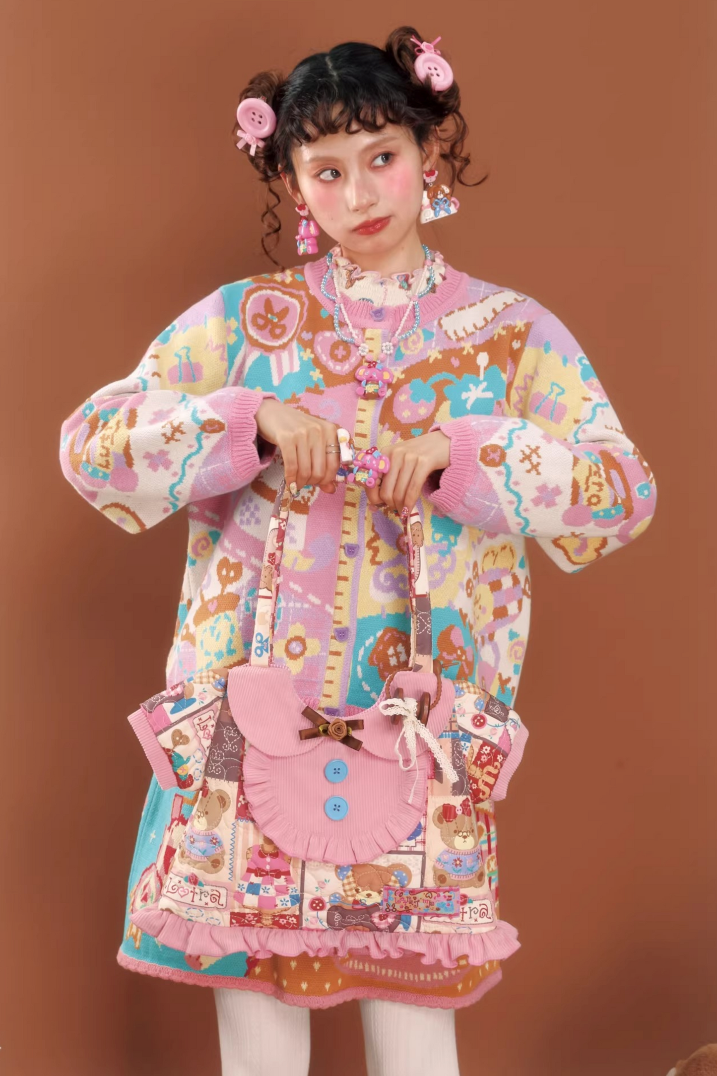 Quilted Cotton Patchwork Handbag